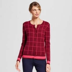 100% Cotton Burgundy Cardigan - NWT